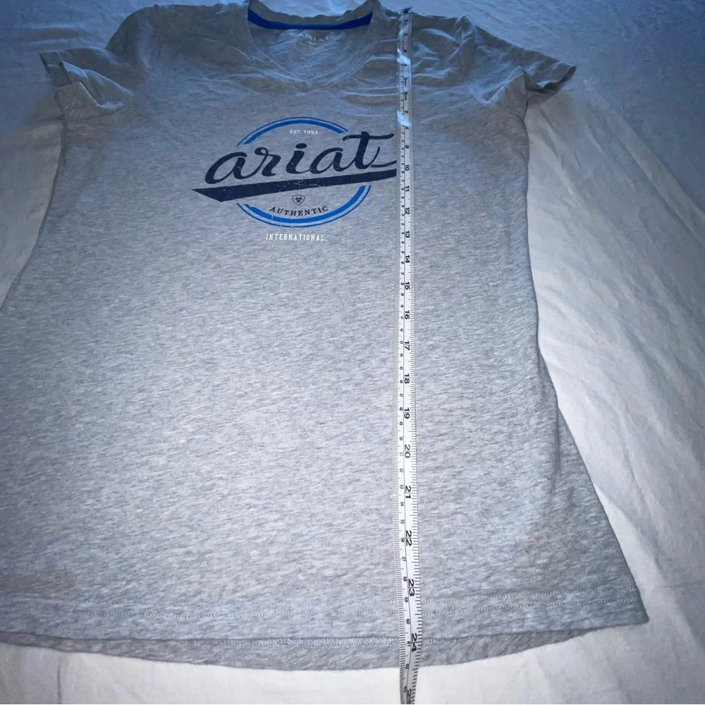 Ariat Women's Gray Graphic T-Shirt Size Small Cotton Spandex PRELOVED - Picture 5 of 7